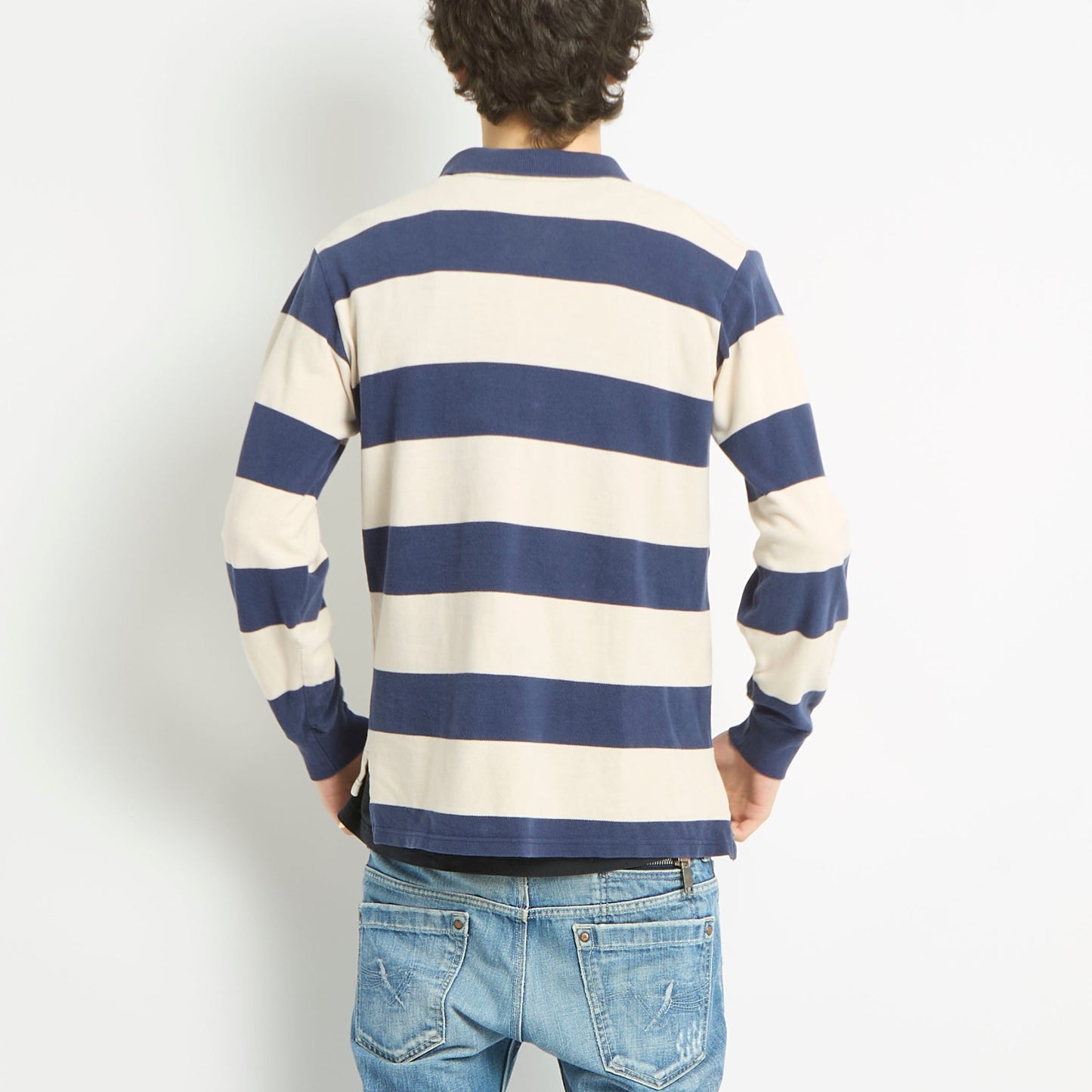 Ralph Lauren Longsleeve Striped Polo Shirt - XS