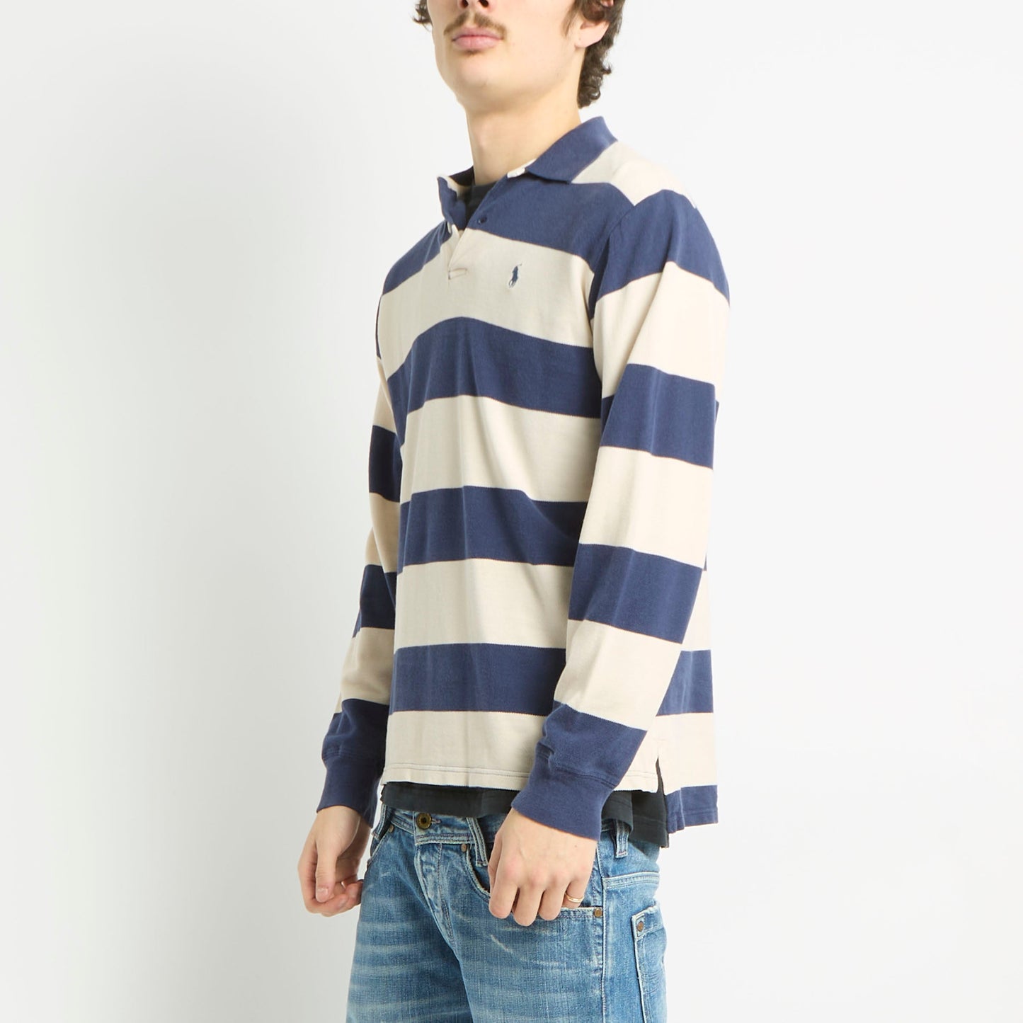 Ralph Lauren Long Sleeve Striped Polo Shirt - XS