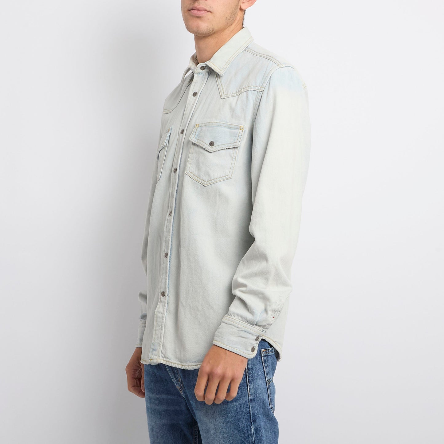 Diesel Washed Denim Shirt - L