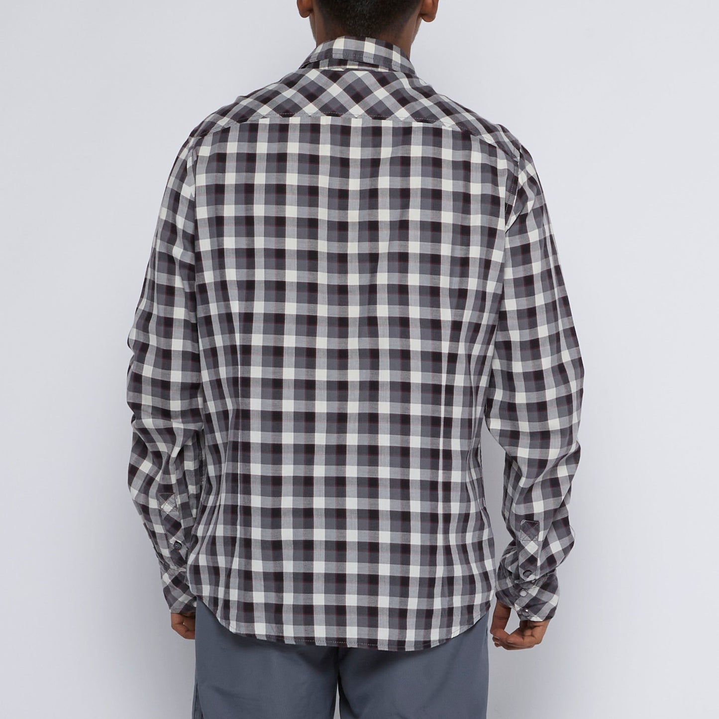 Embroidered Checked Shirt - XXL