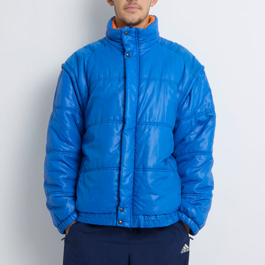 Detachable Sleeved Puffer Ski Jacket - L