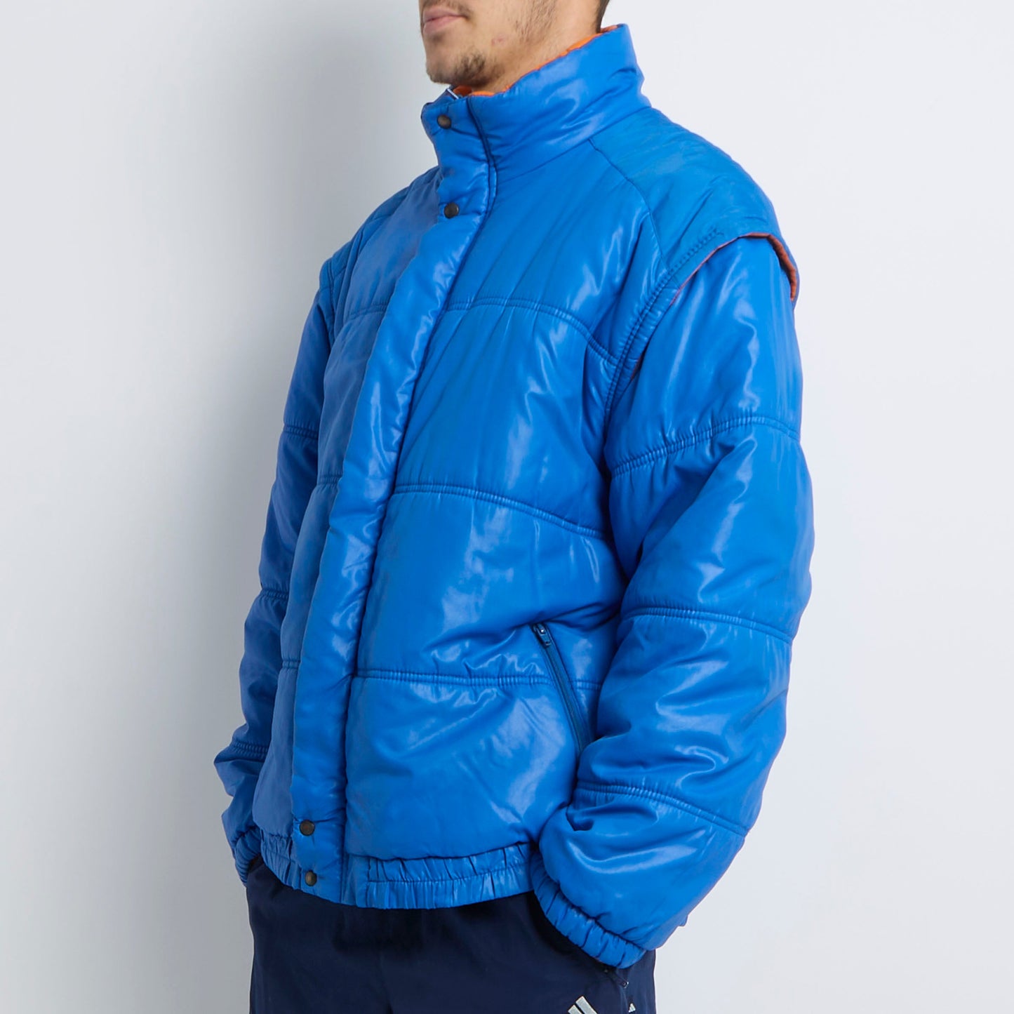 Detachable Sleeved Puffer Ski Jacket - L