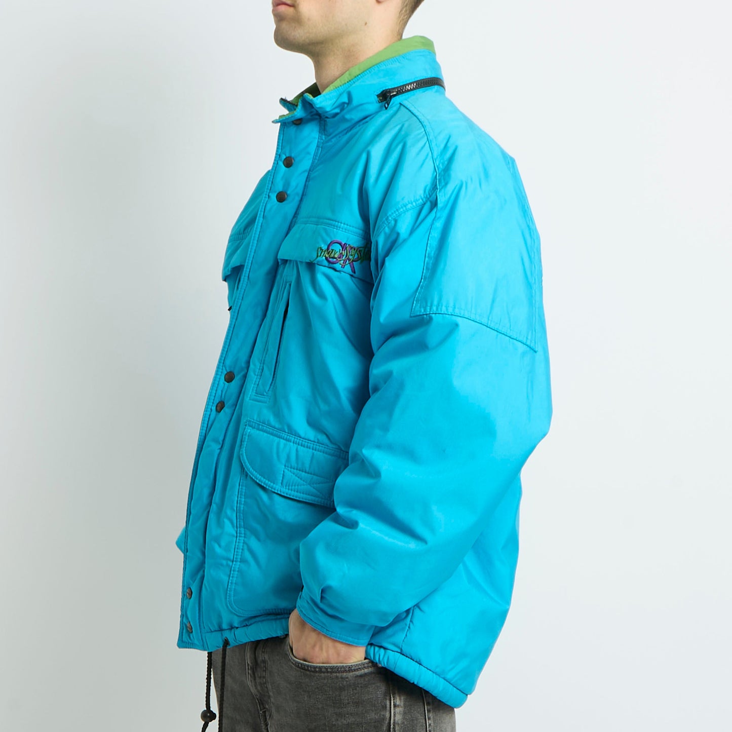 Embroidery Detail Ski Jacket - XL