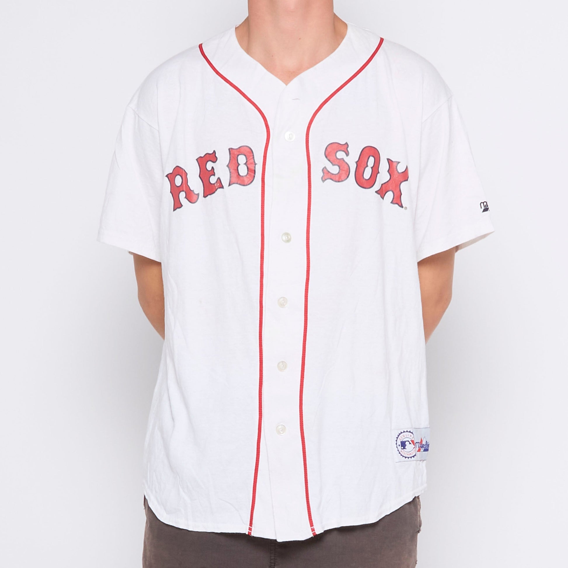 Majestic RedSox Spellout Sports Top - L