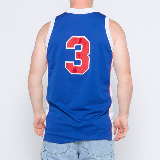 Spell Out Sleeveless Sports Shirt - M