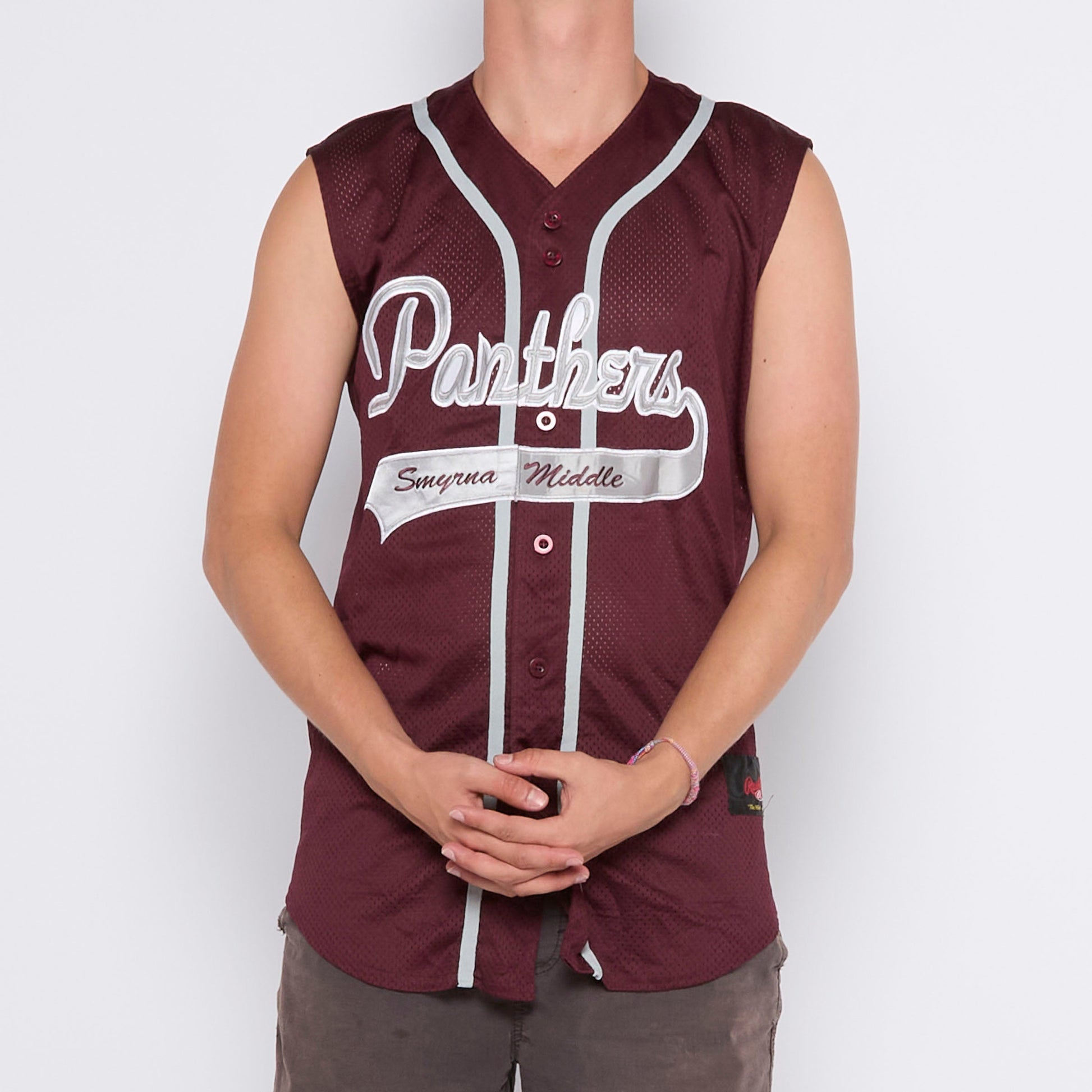 Sleeveless Oversized Sports Jersey - M