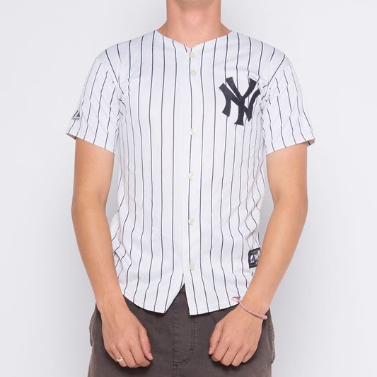 Majestic Striped Yankees Top - S