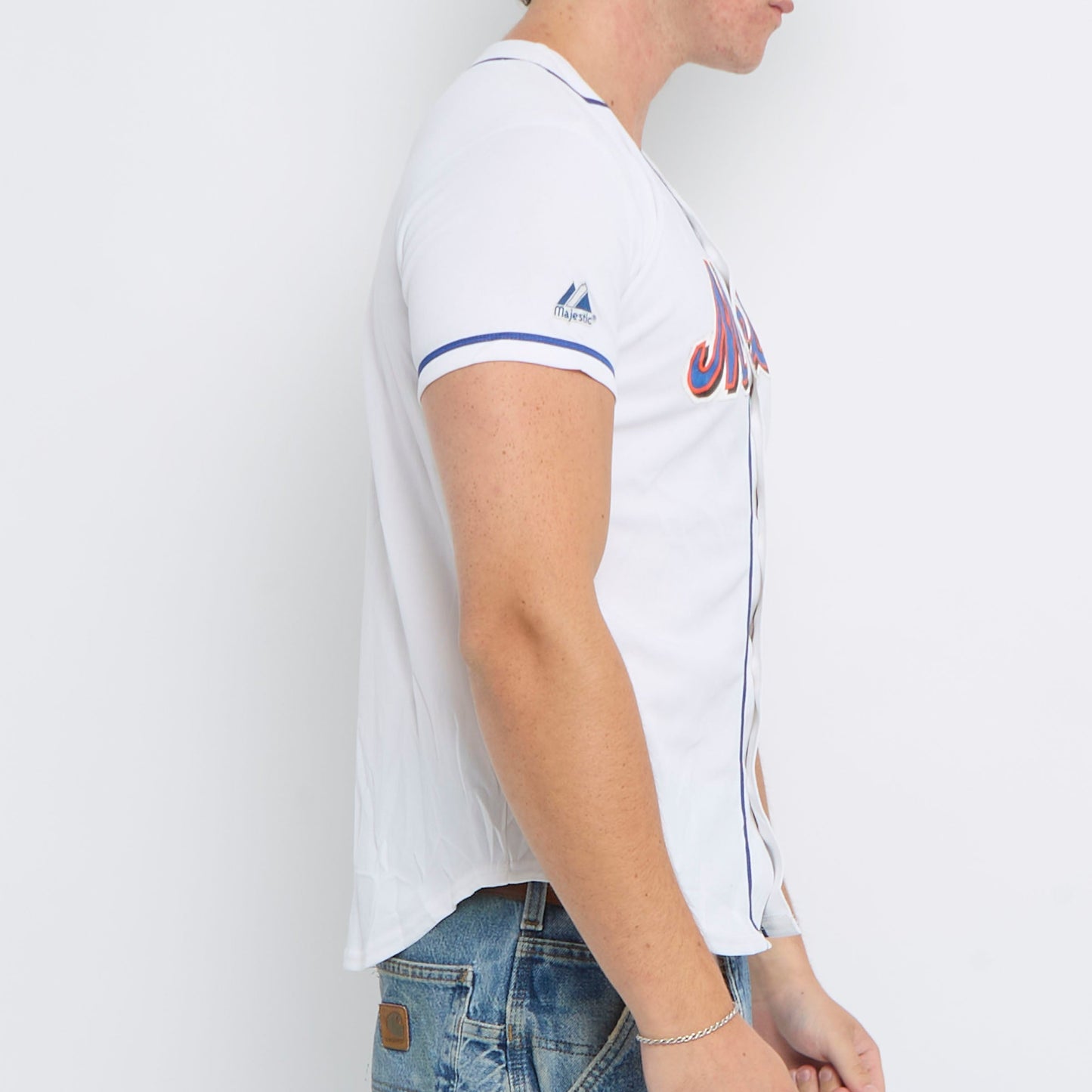 Majestic Mets Baseball Sports Jersey - L