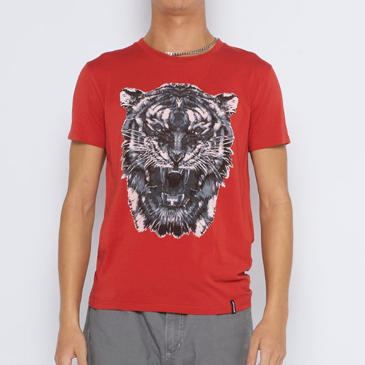 Roberto Cavelli Tiger Graphic T-shirt - L