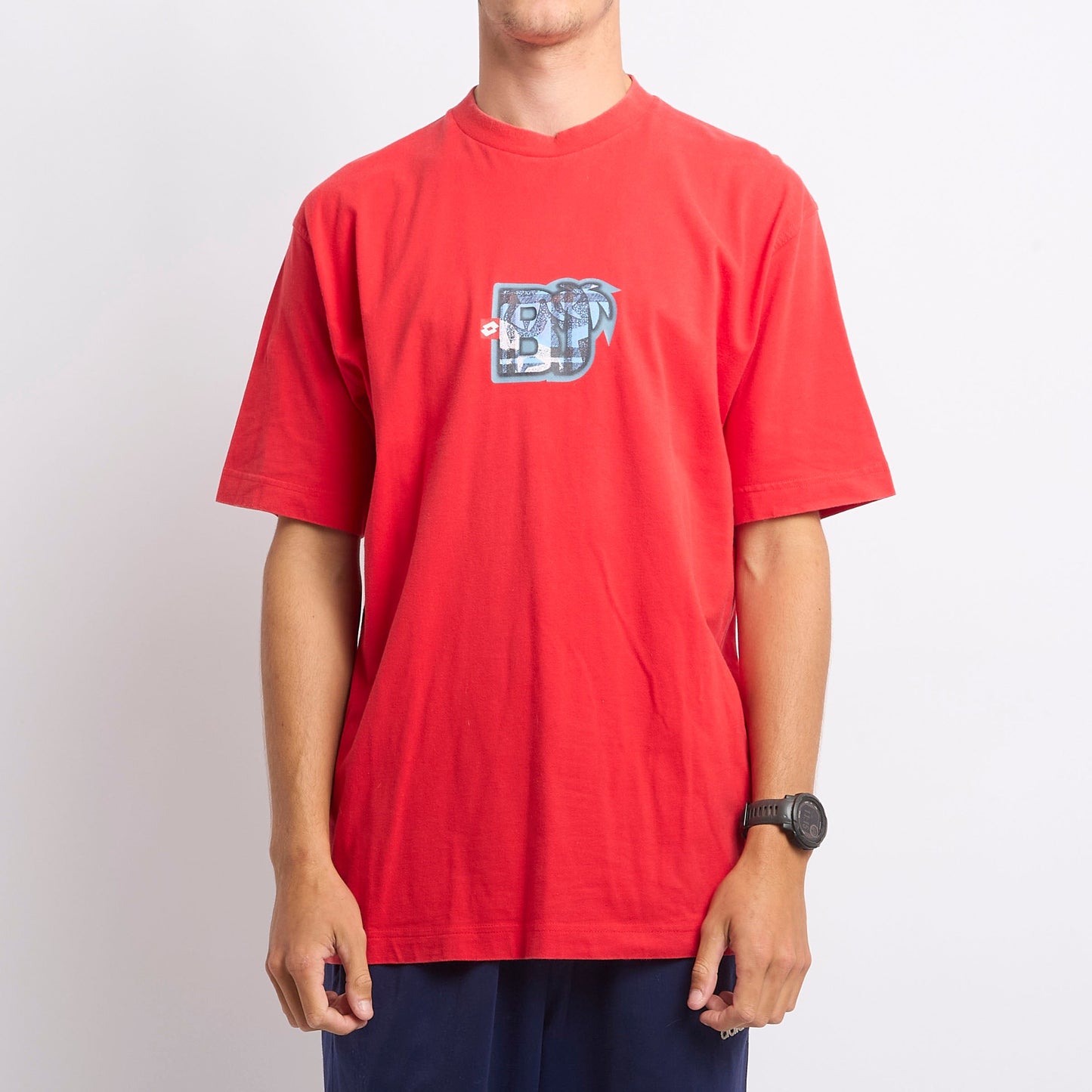 Mens Lotto Logo Print T-Shirt - L