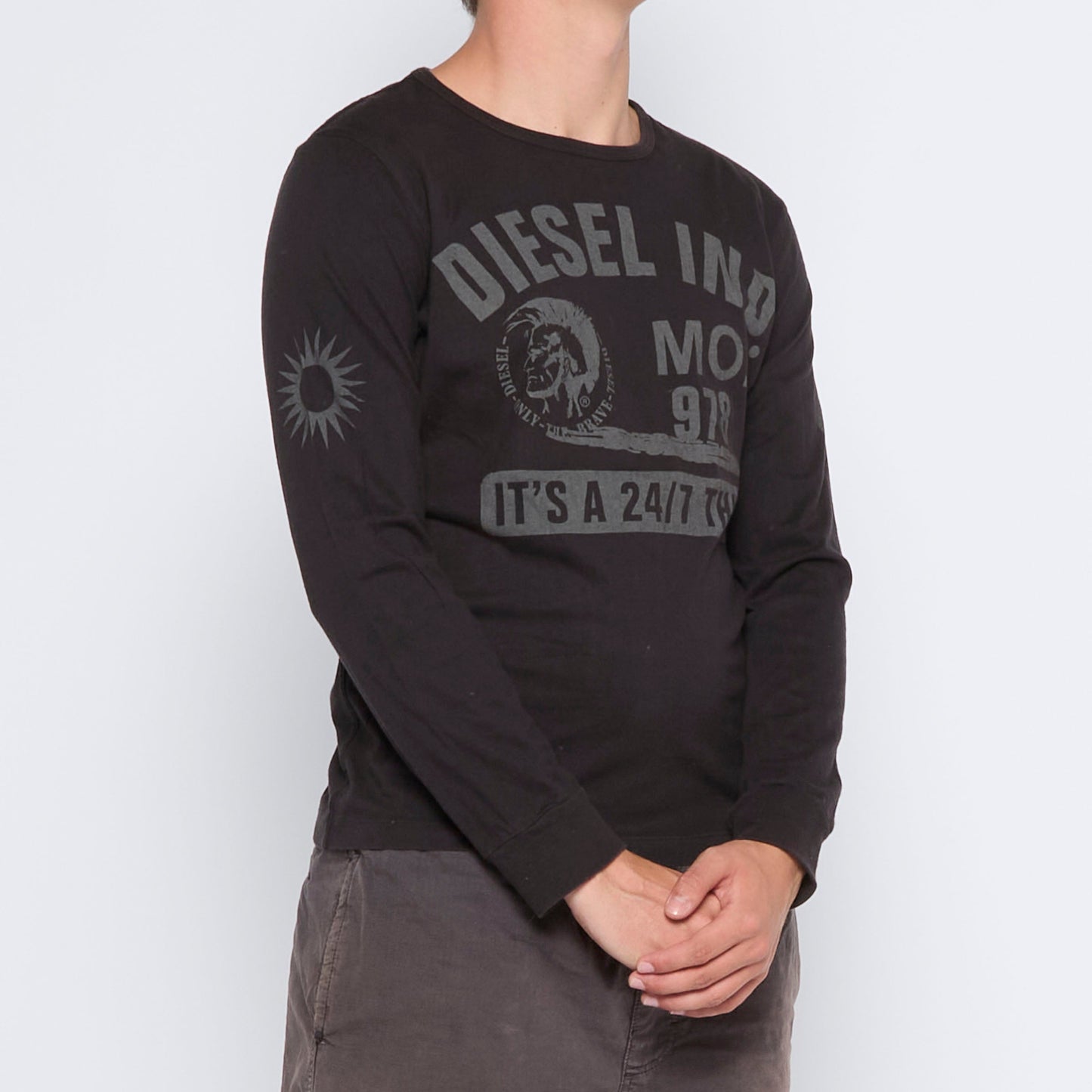 Diesel Spell Out Long Sleeve T-shirt - M