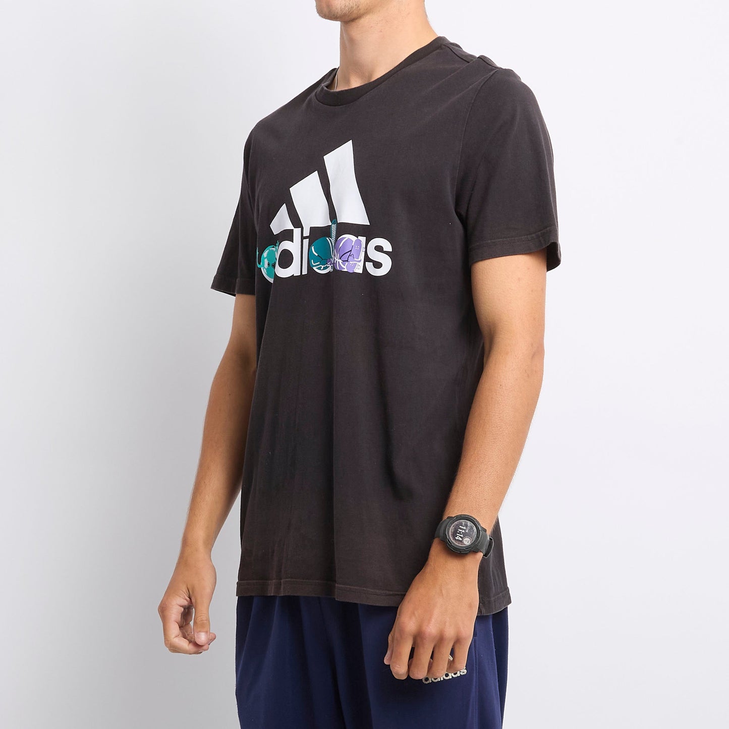 Camiseta con logo estampado de Adidas - M