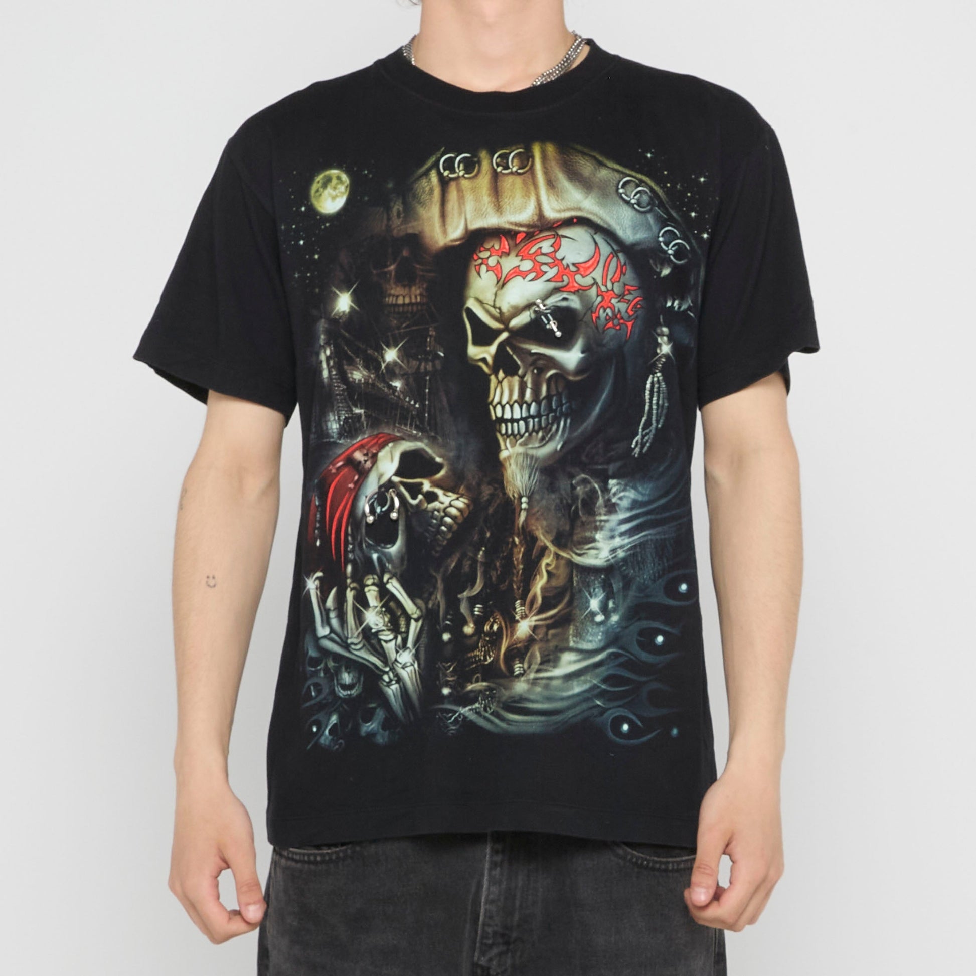 Metal Rock Graphic Print T-Shirt - M