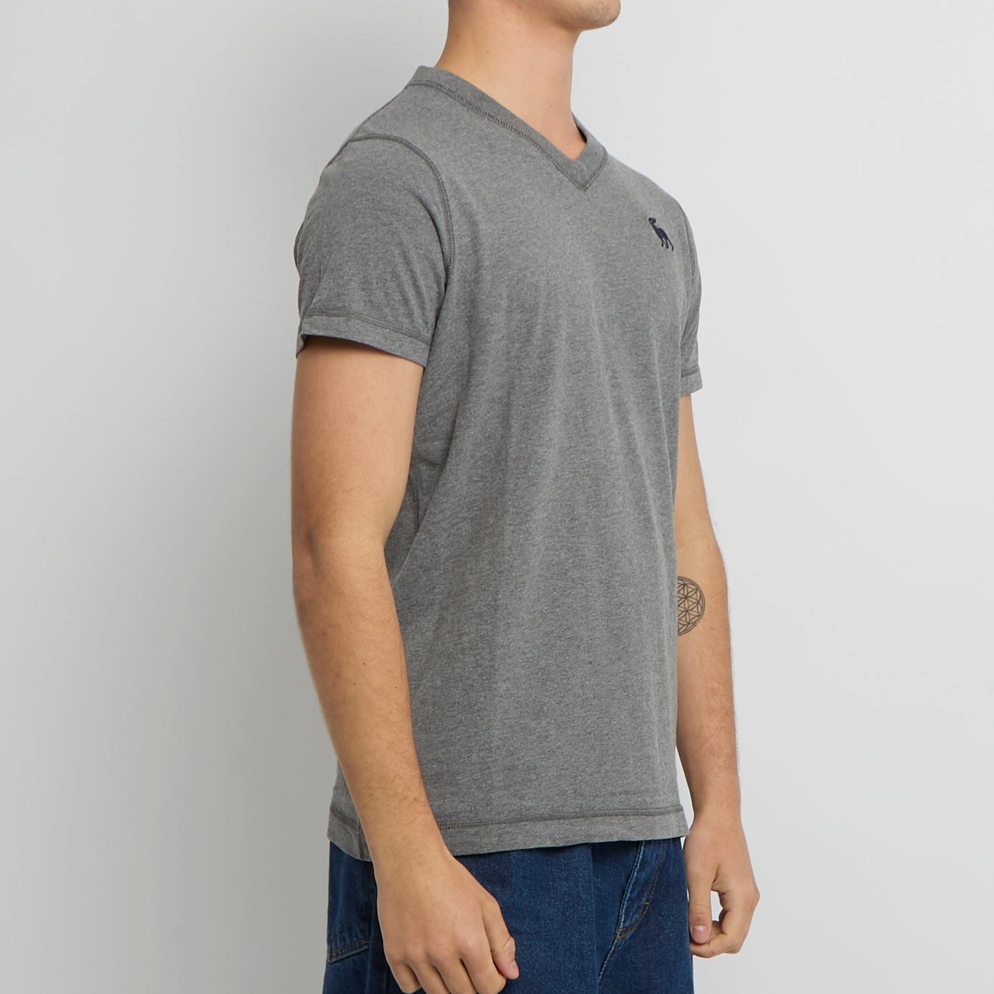 Abercrombie & Fitch Logo V-Neck T-shirt - M