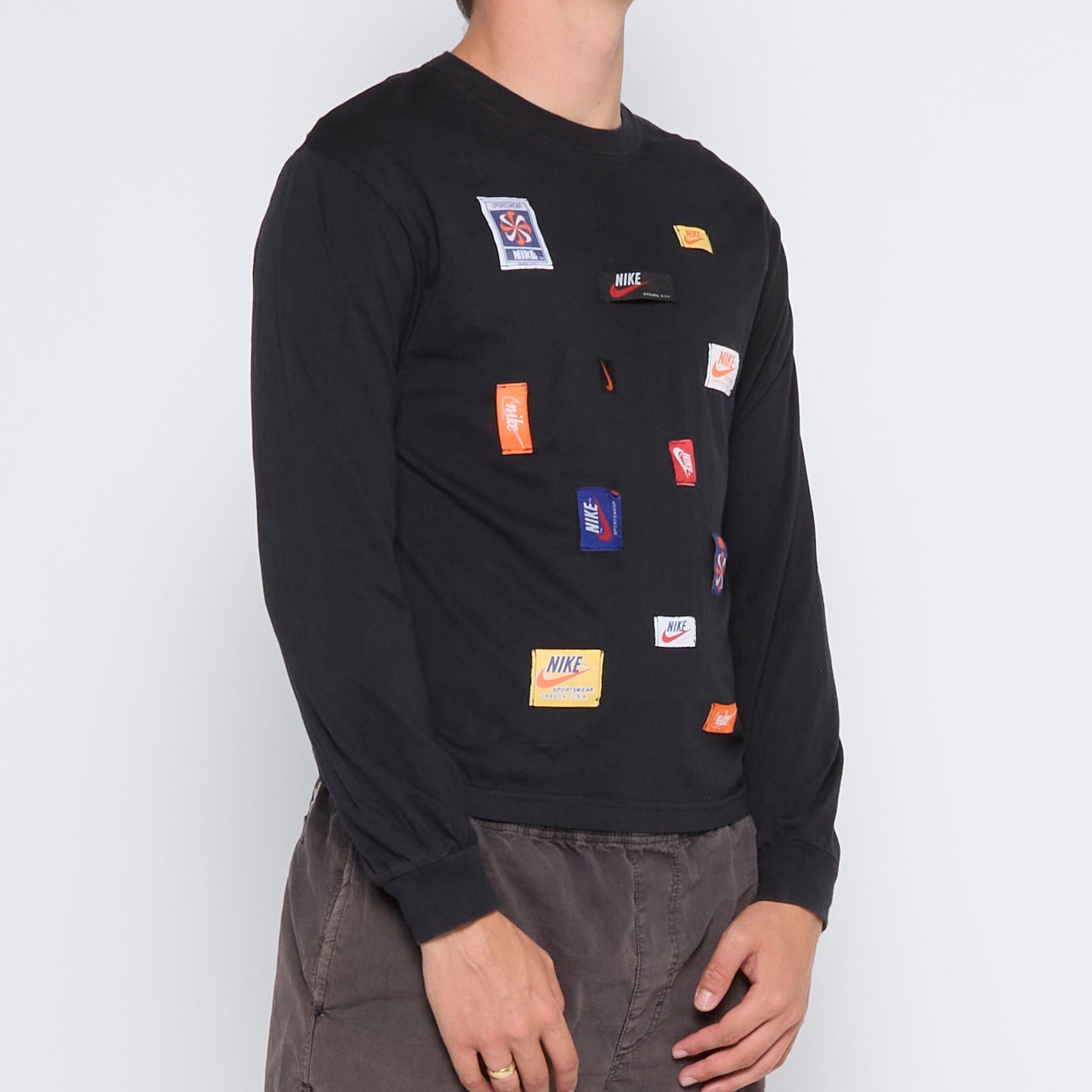 Nike Patchwork Long Sleeve T-shirt - S