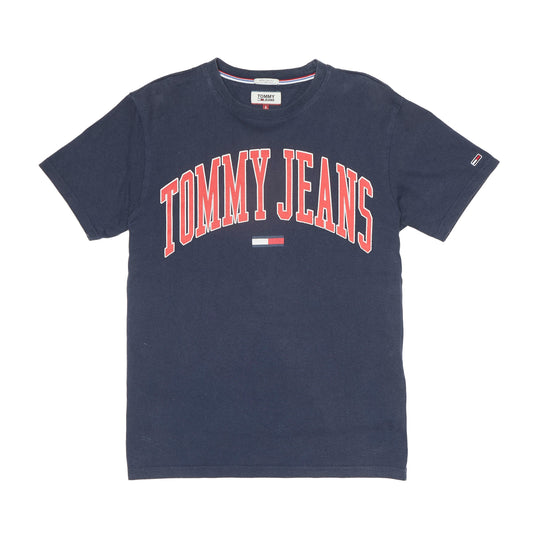 Mens-Tommy-Hilfiger-Spellout Logo Print T-Shirt - S
