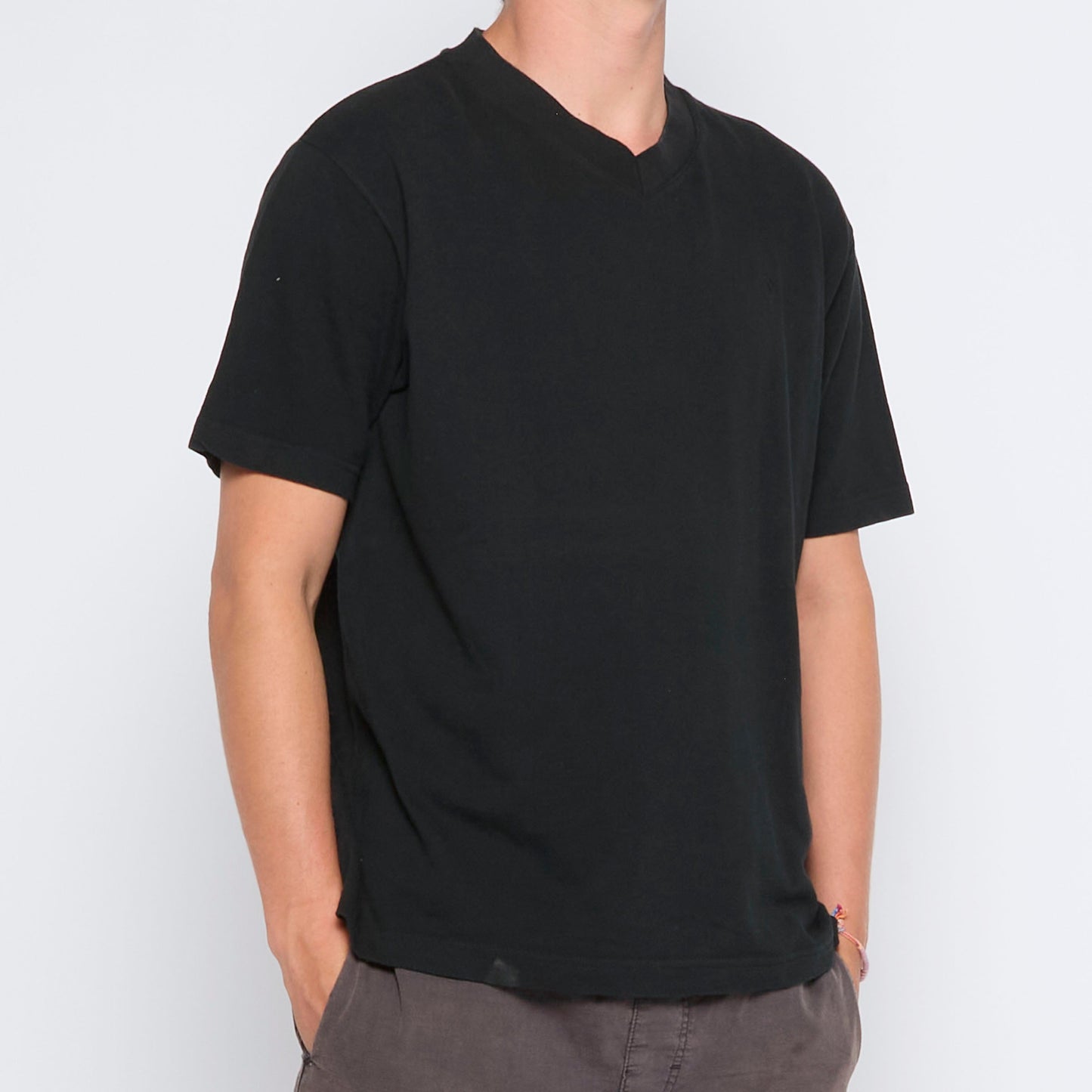 Trussardi V-Neck Textured T-shirt - XL