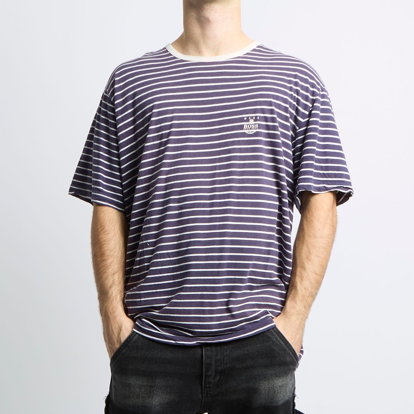 Hugo Boss Logo Striped T-shirt - XL