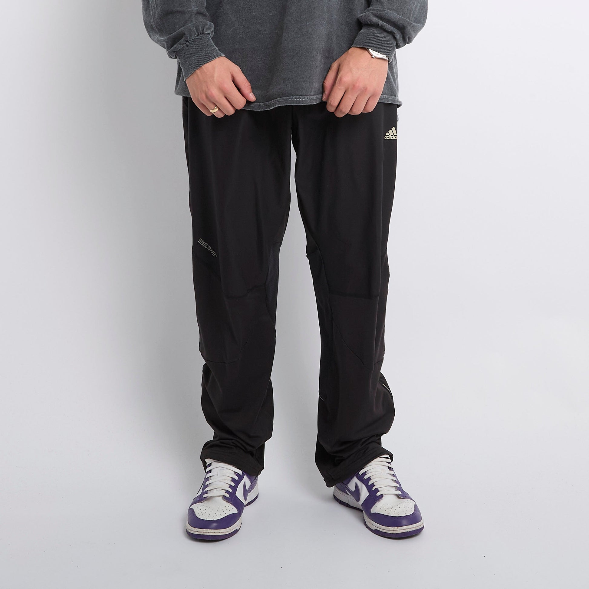 Mens Adidas Wind Stopper Track Bottoms - L