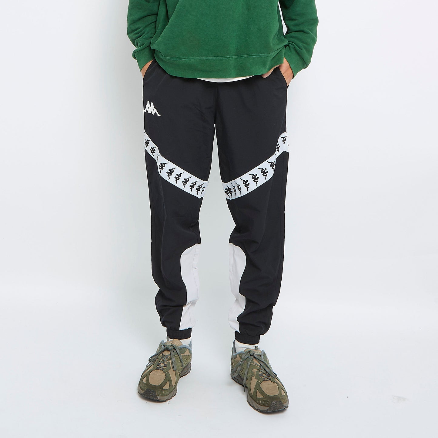 Kappa Logo Cuffed Track Pants - M