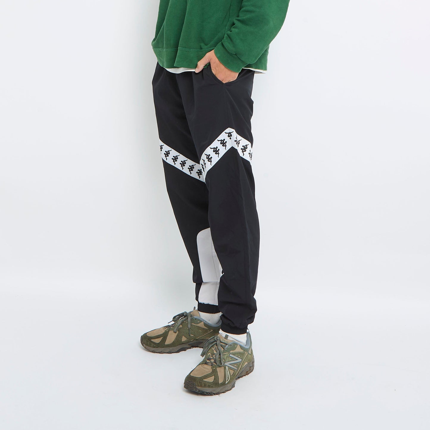 Kappa Logo Cuffed Track Pants - M