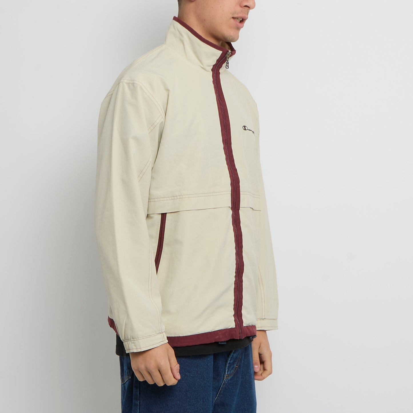 Champion Logo Full Zip Track Jacket - M