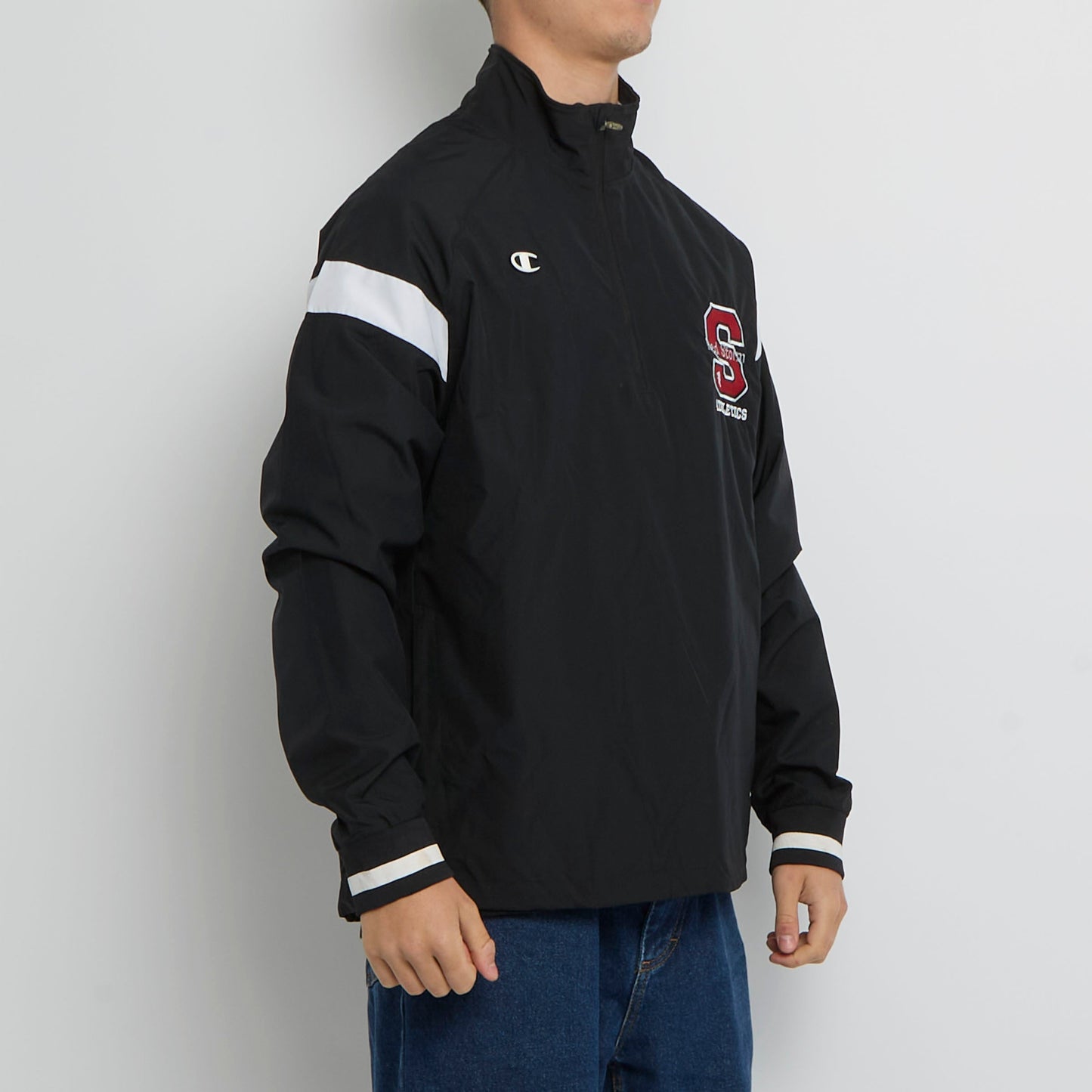 Champion Logo 1/4 Zip Track Jacket - M