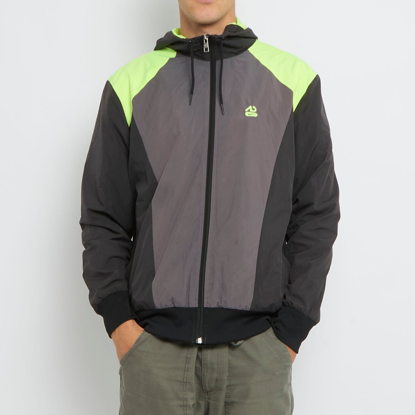 Nike Hooded Zip Up Track Jacket - M