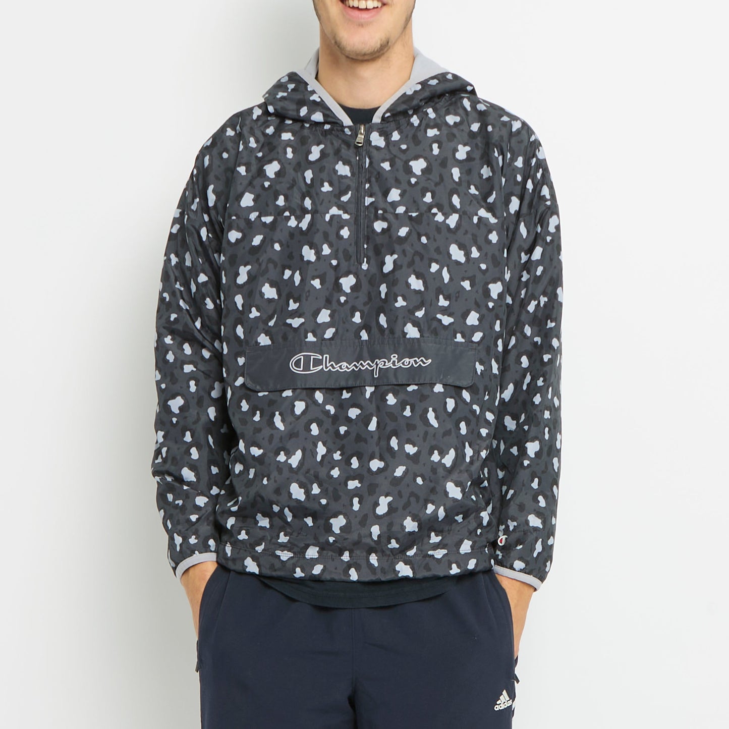 Champion Spellout 1/4 Zip Track Jacket - M