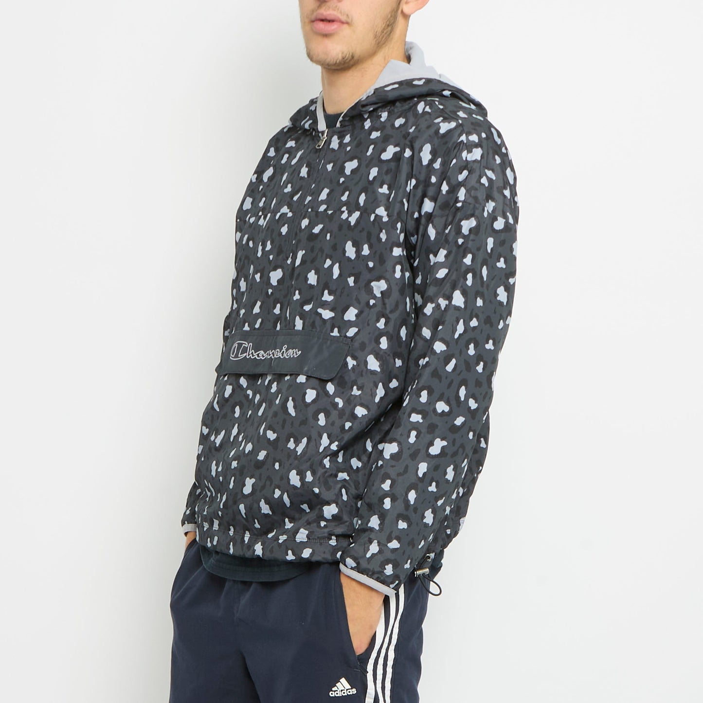 Champion Spellout 1/4 Zip Track Jacket - M