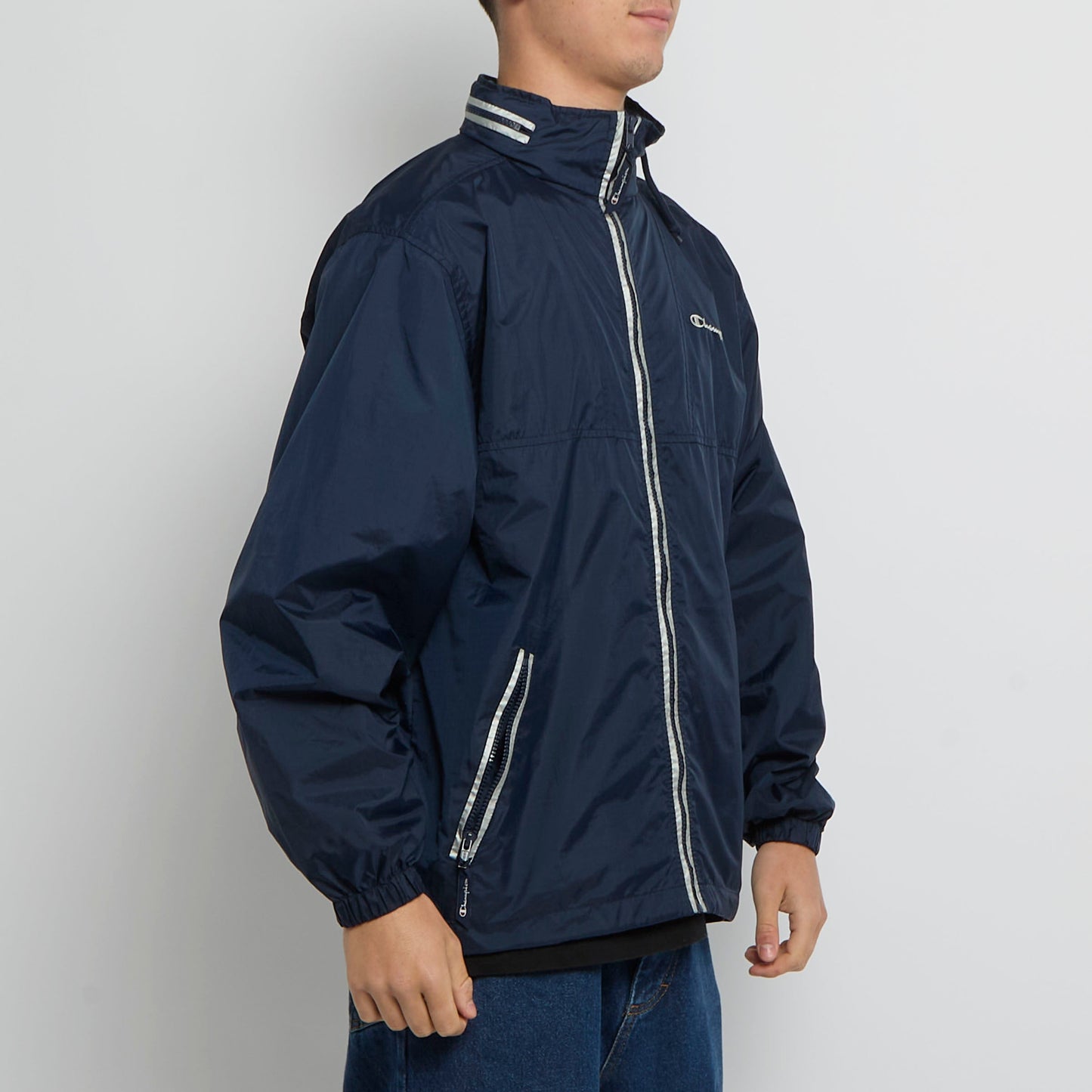 Champion Logo Waterproof Full Zip Track Jacket - S