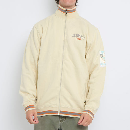 Full Zip Embroided Track Jacket - XL