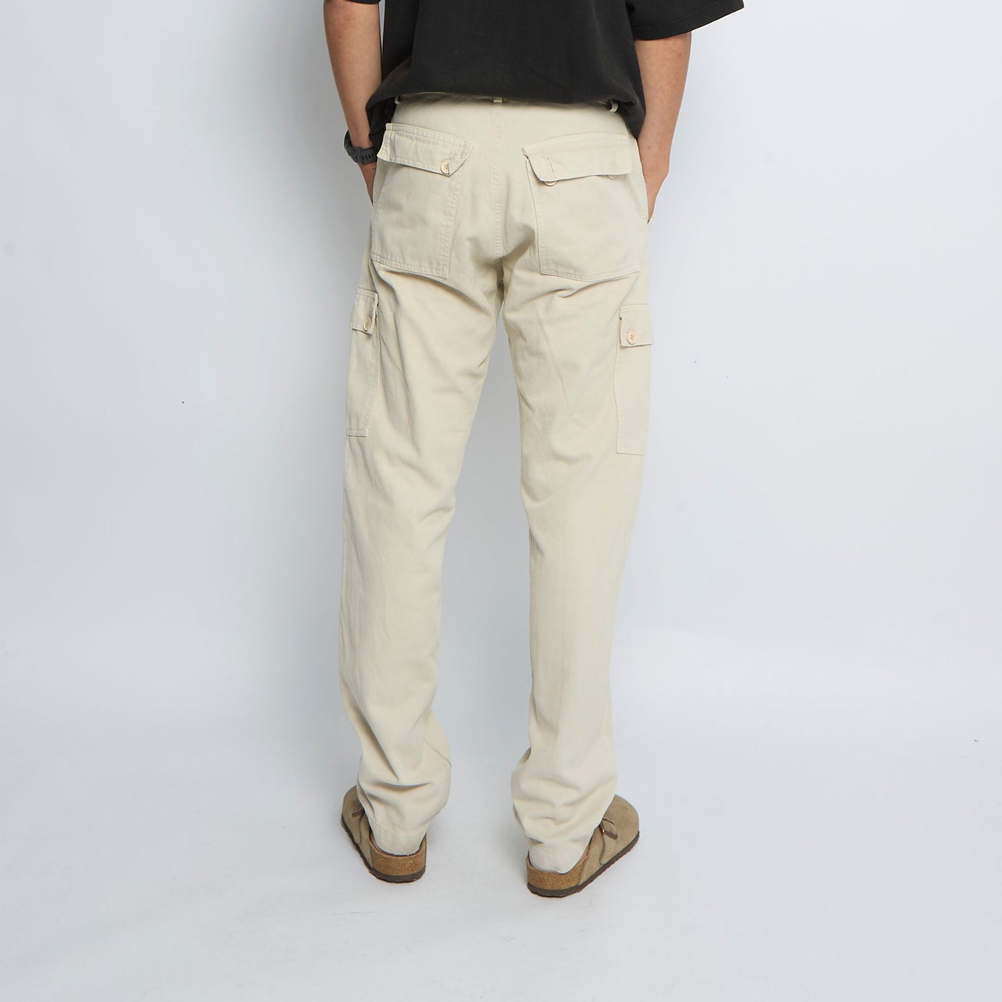 Cotton Straight Leg Cargo  Trousers - W32" L32"