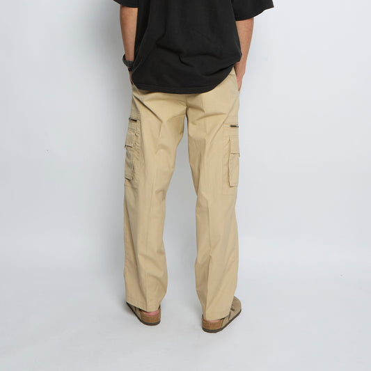 Pocketed Wide Leg Cargo Trousers - W34" L30"