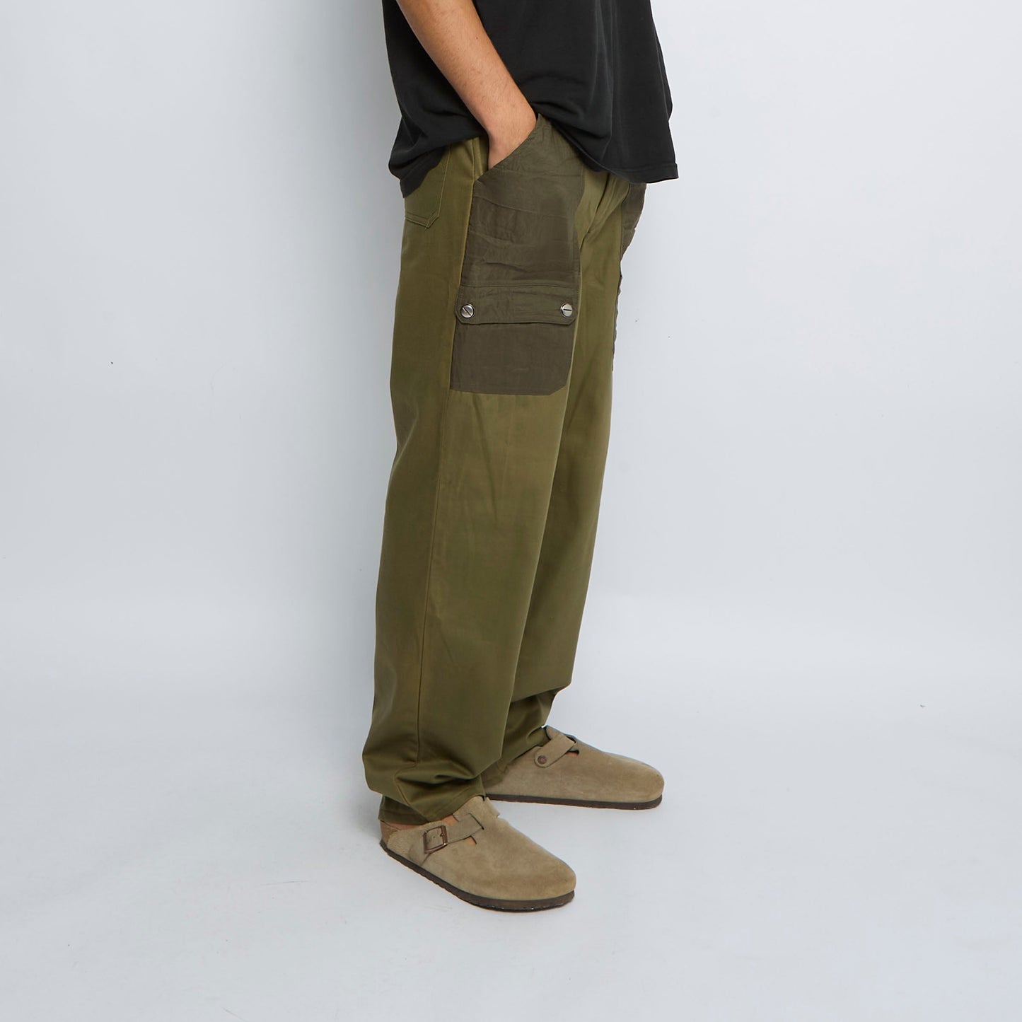 Pocket Detail Wide Leg Trousers - W34" L33"