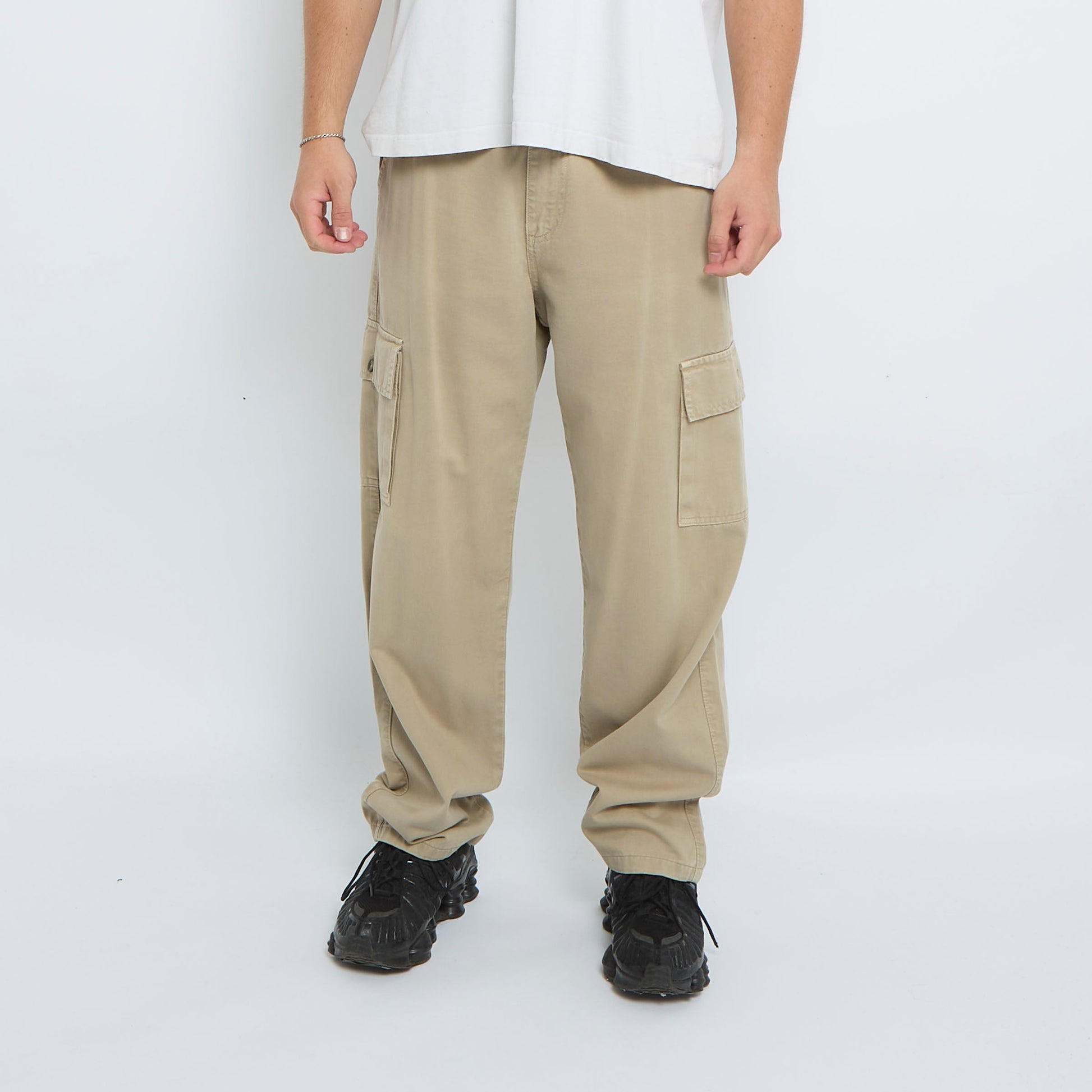 Mens Holiday Cargo Straight Leg Trousers - W34" L30"