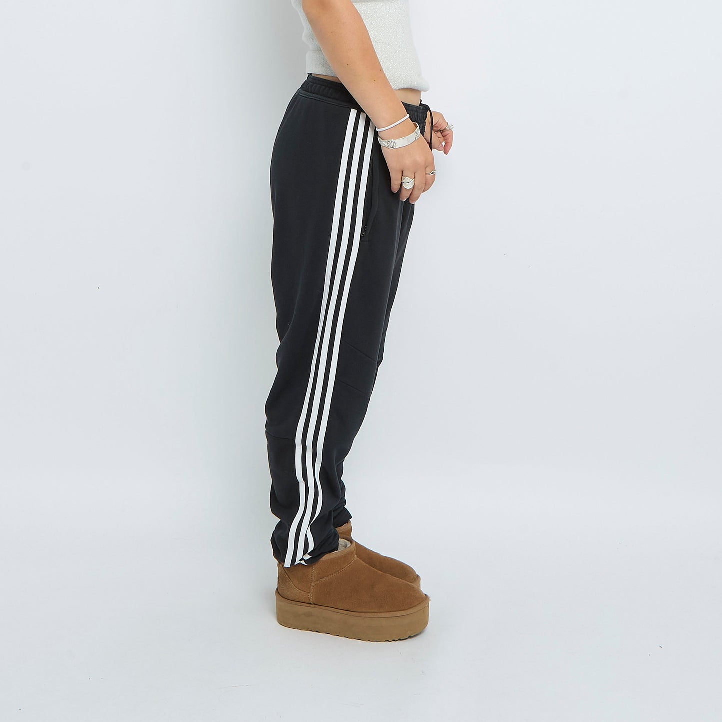 Adidas Striped Track Pants - UK 12