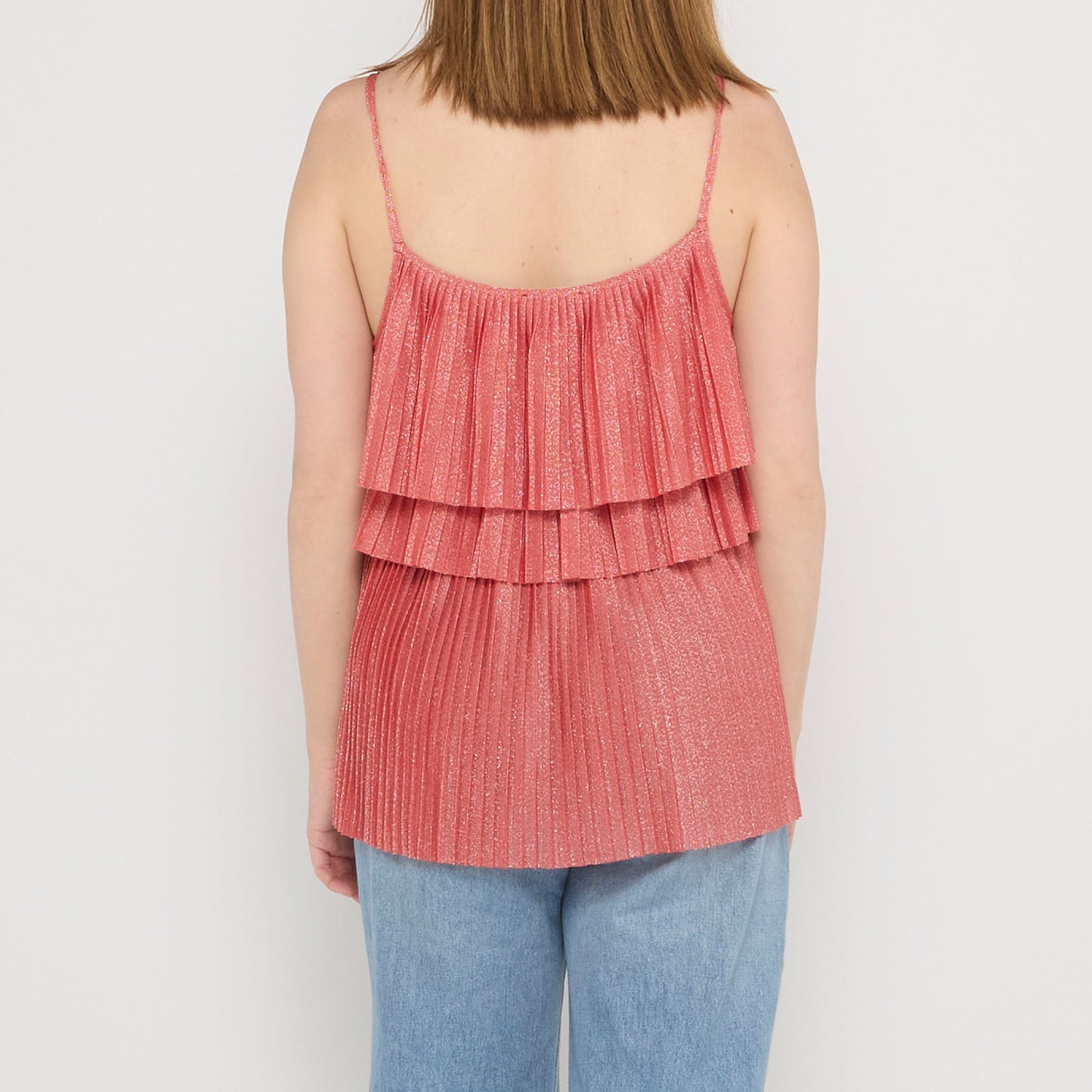 Double Ruffle Layered Cami Top - UK 12