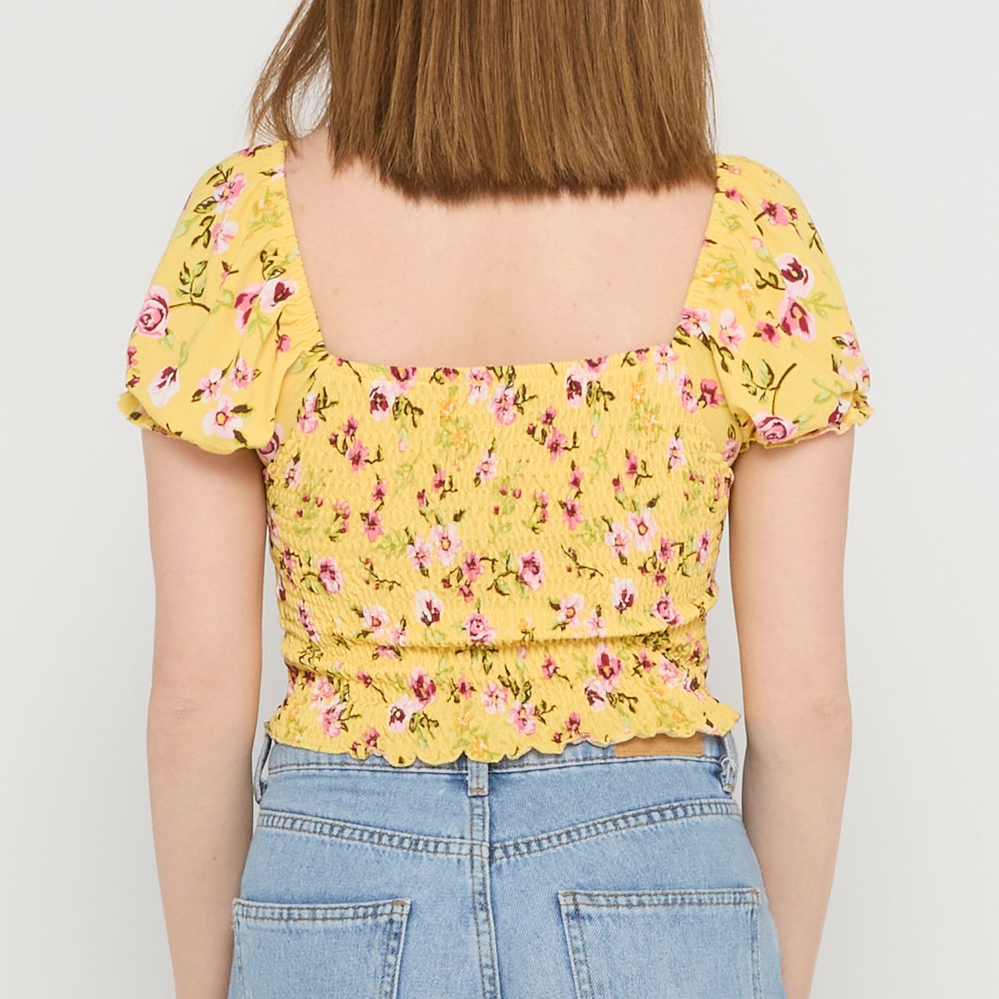 Square Neck Crop Top - UK 4