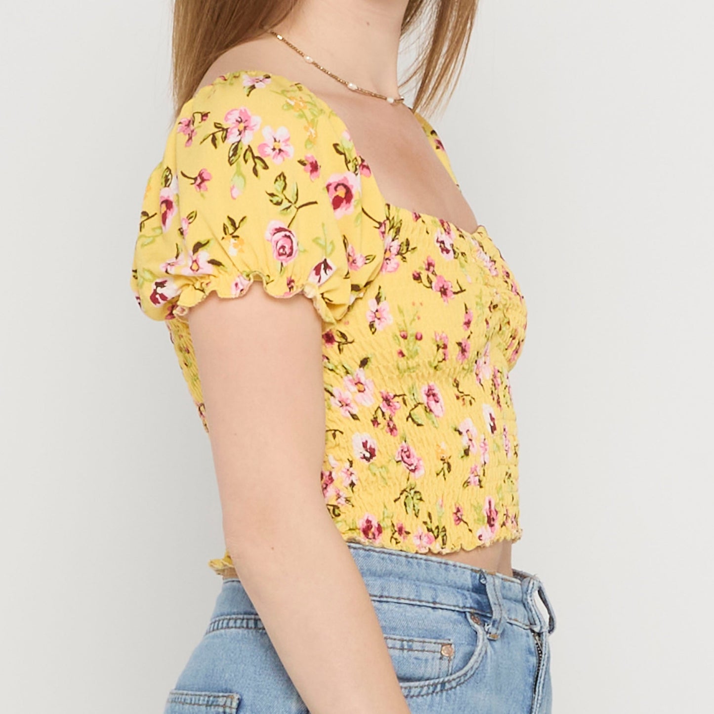 Square Neck Crop Top - UK 4