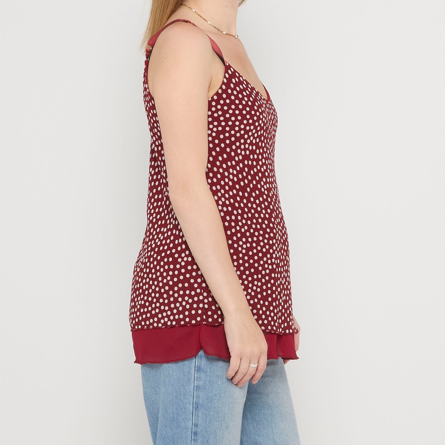 Spot Layered Cami Strappy Top - UK 8