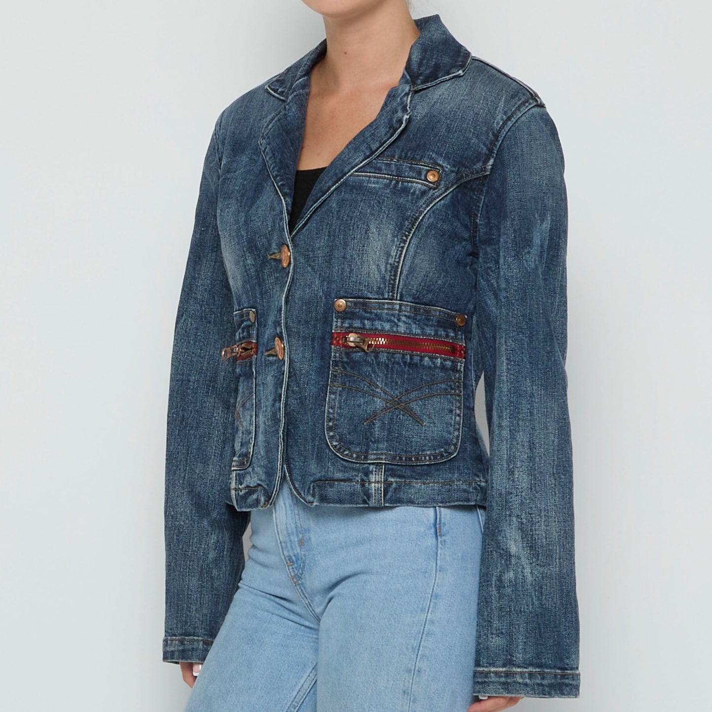 Fracomina Denim Blazer - UK 10