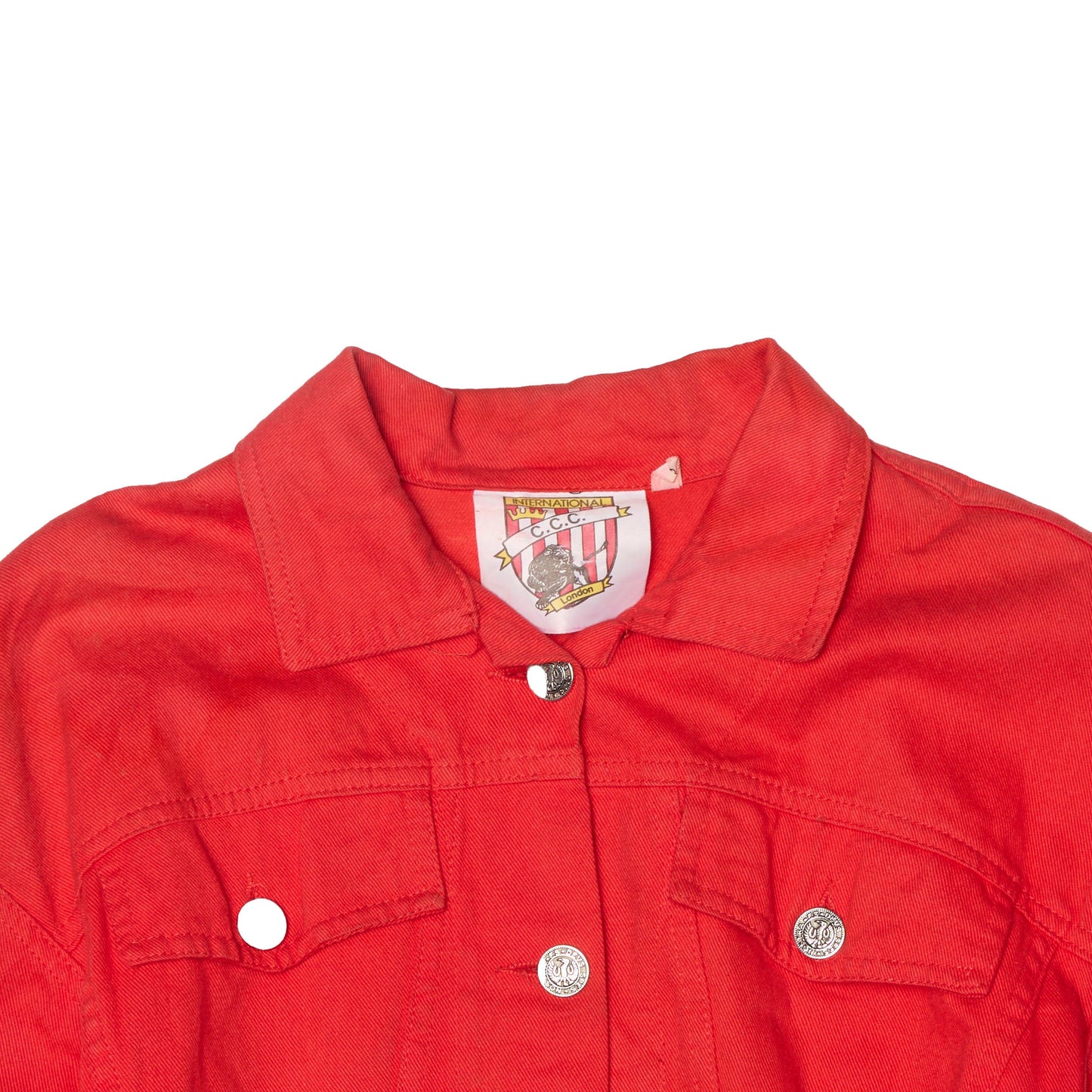 Denim Style Red Jacket - UK 10