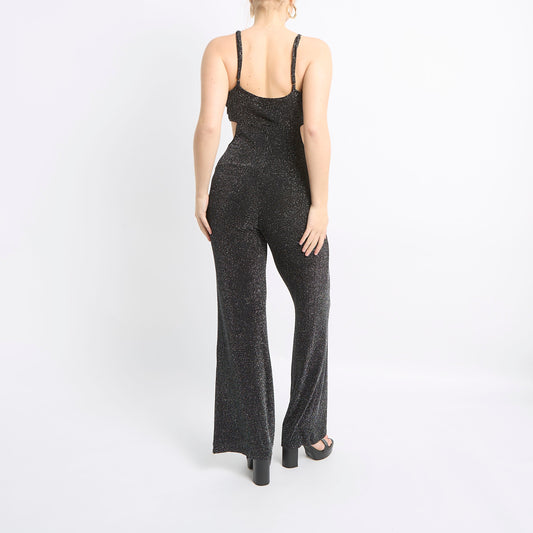 Strappy Detail Sparkly Jumpsuit - UK 10