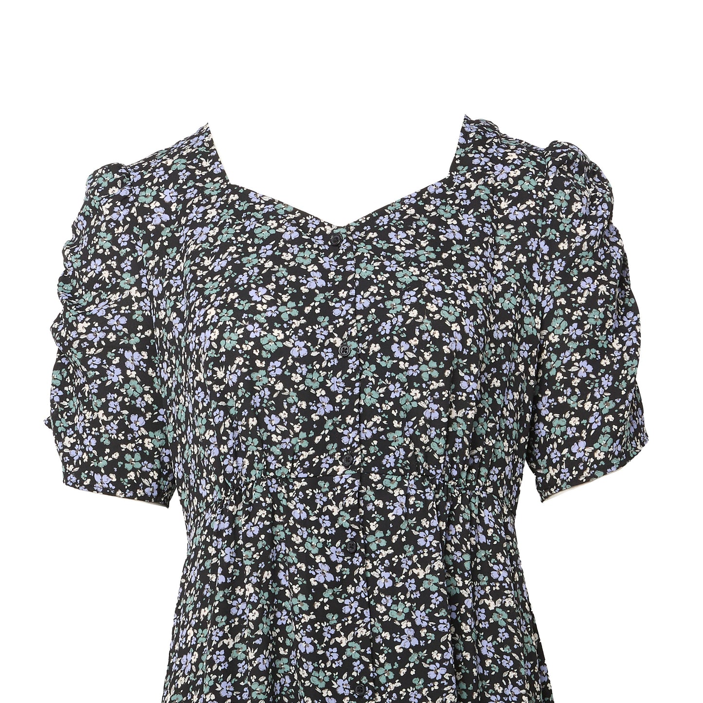 Ditsy Floral Sweatheart Neck Maxi Dress - UK 10