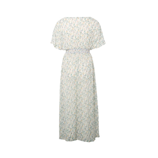 Frees Mart Pretty Floral Multi Button Maxi Tea-Dress - UK 10