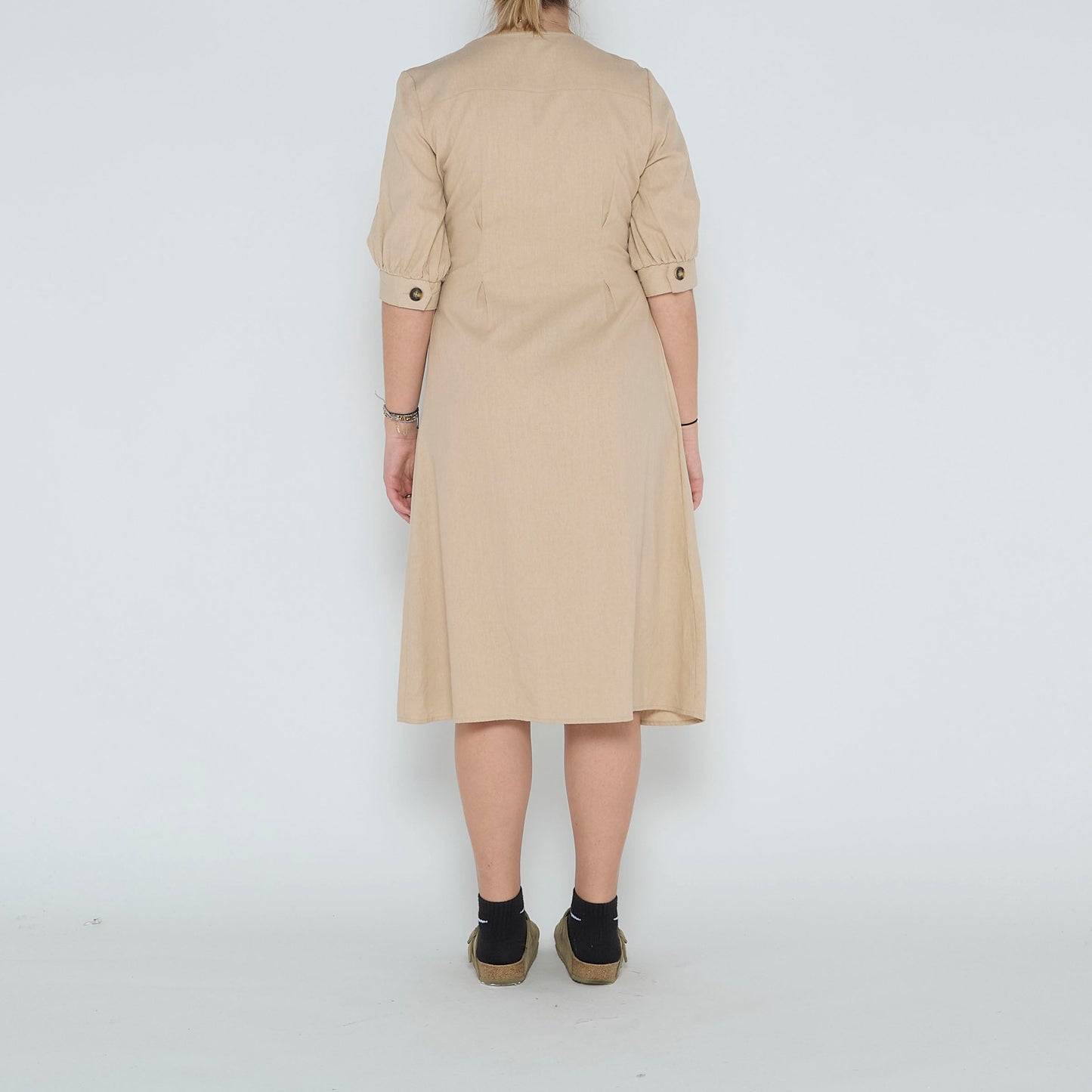 Buttoned Midi Dress - UK 12