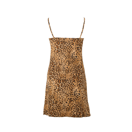Leopard Print Midi Dress - UK 12