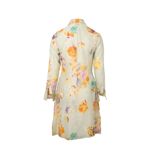 Kenzo Floral Shirt Style Midi Dress - UK 12