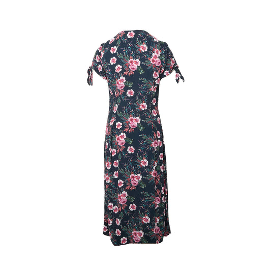 Kookai Floral Tie Detail Sleeve Maxi Dress - UK 12